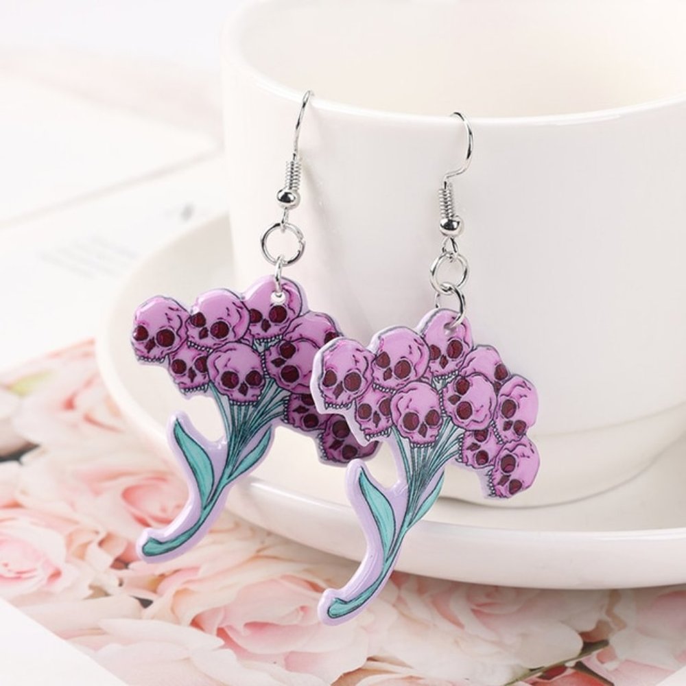 Bouquet of Skulls Earrings